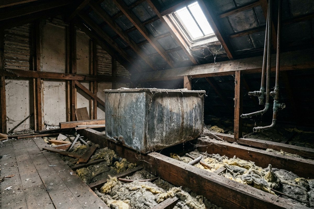 Removing Attic Water Tanks During Combi Boiler Swaps