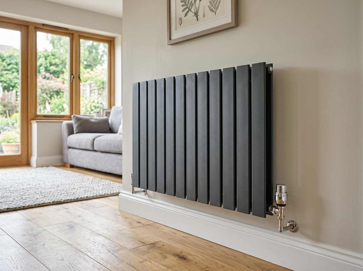 Real high efficiency central heating radiator replacement in renovated Glasgow home